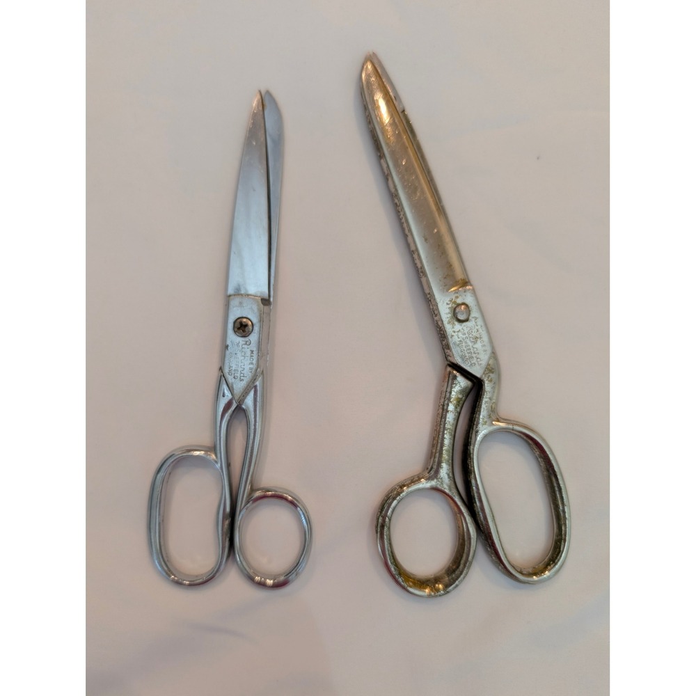 Vintage Richards Sheffield England Scissors Speedway Masterpiece Sewing Set of 2